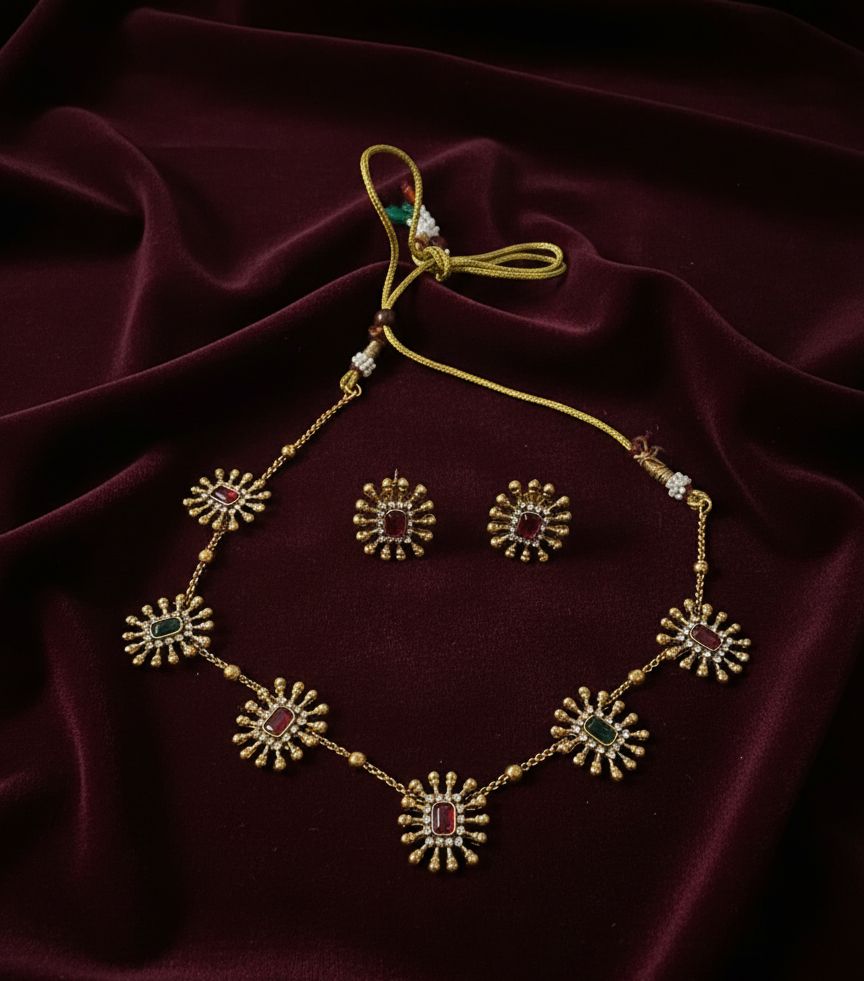 simple sun model  necklace